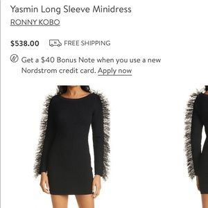 Ronny Kobo Yasmin long sleeve mini dress - XS
